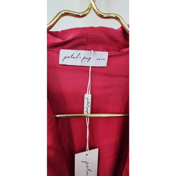 New NWT Petal‎ + Pup Aydin Wrap Top Size XL Magenta Red Pink - Picture 11 of 13